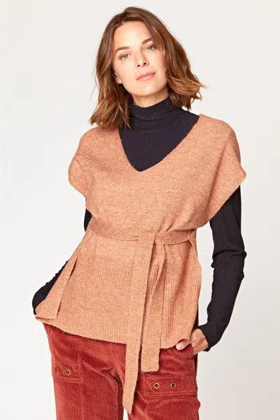 Xcvi Kerby Sweater Vest In Orange