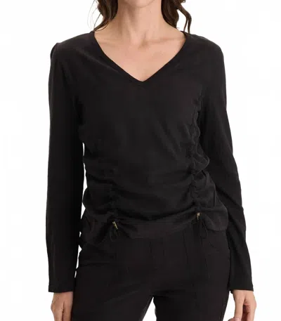 Xcvi Ketti Long Sleeve Top In Black