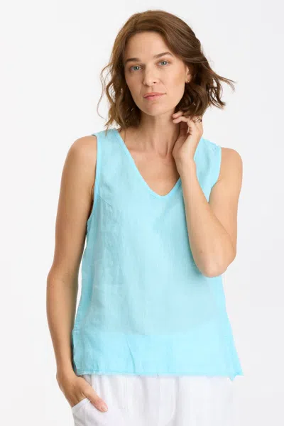 Xcvi Lamar Tank In Blue