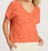 Xcvi Langston Top In Afterglow Pigment In Multi