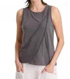 Xcvi Lave Tank Top In Graphite Point In Gray