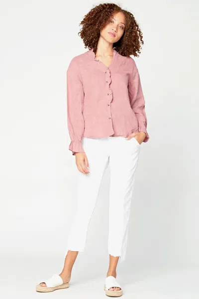 Xcvi Lettuce Edge Blouse In Red