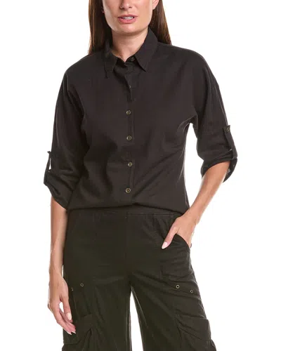 Xcvi Linen-blend Cargo Pant In Black