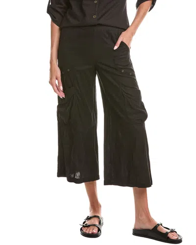 Xcvi Linen-blend Cargo Pant In Black