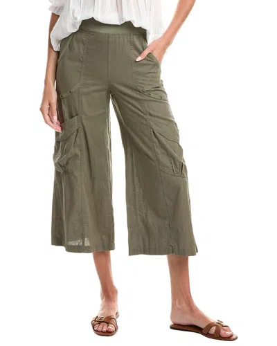 Xcvi Linen-blend Cargo Pant In English Moss