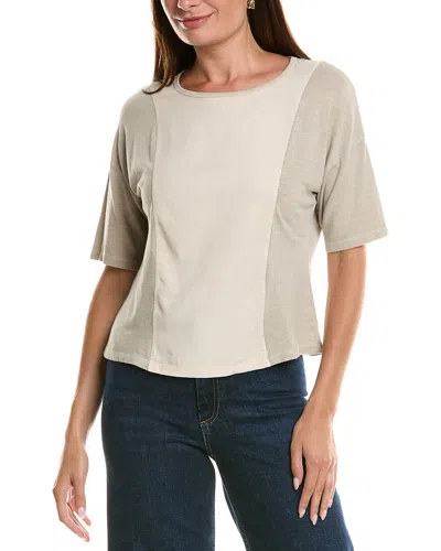 Xcvi Lino T-shirt In Brown