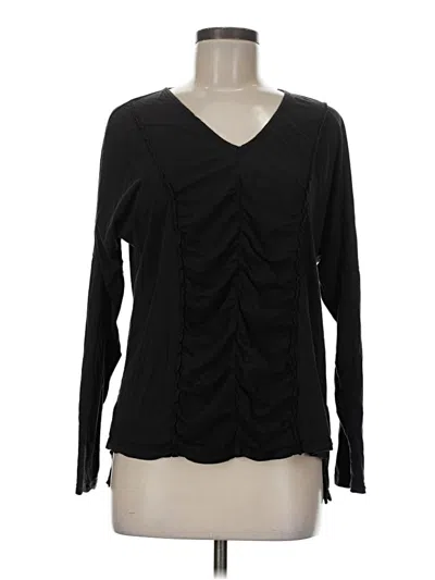 Pre-owned Xcvi Long Sleeve Blouse In Black