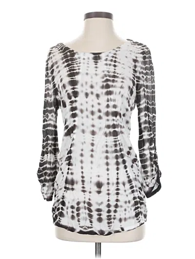 Pre-owned Xcvi Long Sleeve Blouse In Silver