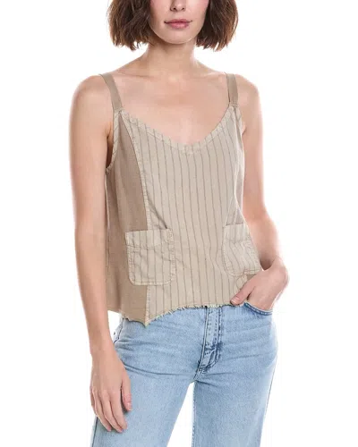 Xcvi Ludora Linen-blend Tank Top In Gray