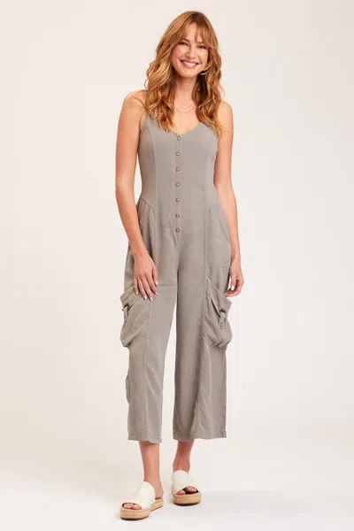 Xcvi Malcolm Crop Jumpsuit In Grey