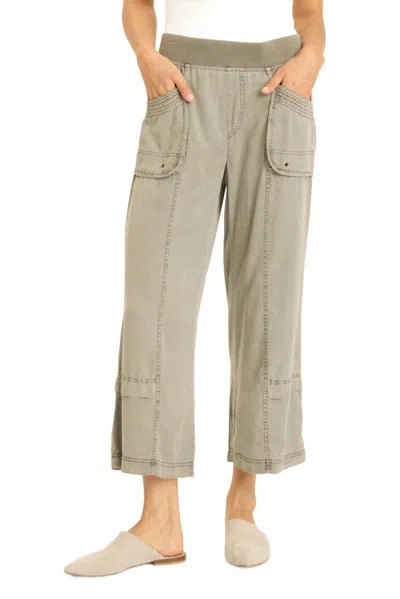 Xcvi Mallis Gaucho Pant In Magnetic Grey In Green