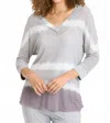 Xcvi Mesh Fira Pullover Top In Caravel Wash Overcast In White