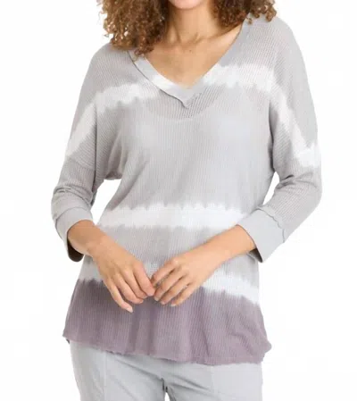 Xcvi Mesh Fira Pullover Top In Caravel Wash Overcast In White