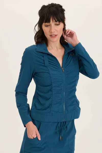 Xcvi Momentum Sweat-resistant Jacket In Caspian In Blue