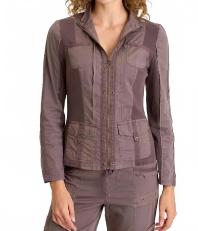 Xcvi Murphy Poplin Fitted Zip Jacket In Virtuoso Pigment In Purple