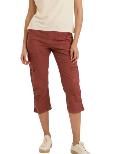 Xcvi Nadia Crop Pants In Mahogany Pigment In White