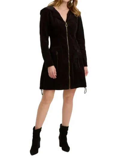 Xcvi Naja Jacket Dress In Black In Burgundy