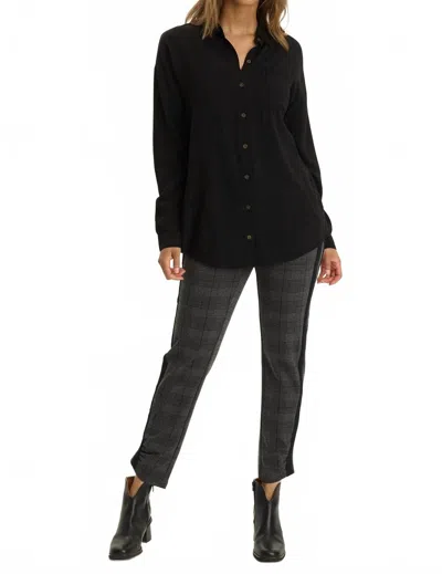 Xcvi Nestor Plaid Jogger In Charcoal In Black