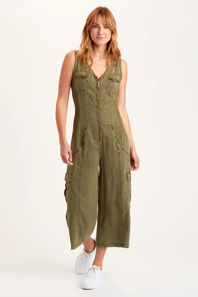 Xcvi Norris Crop Jumpsuit In Green