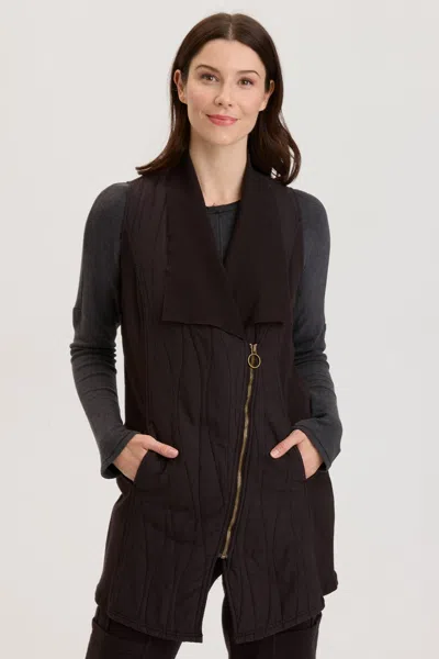 Xcvi Oldrich Quilted Vest In Black