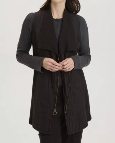 Xcvi Oldrich Quilted Vest In Black