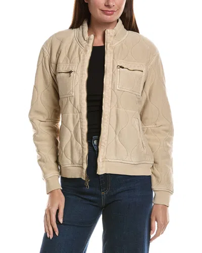 Xcvi Osment Quilted Bomber Jacket In Brown