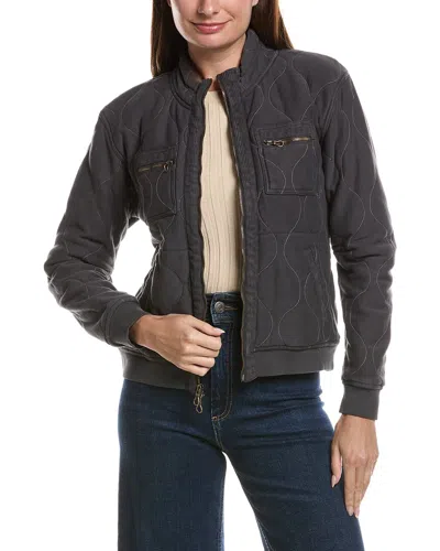 Xcvi Osment Quilted Bomber Jacket In Red