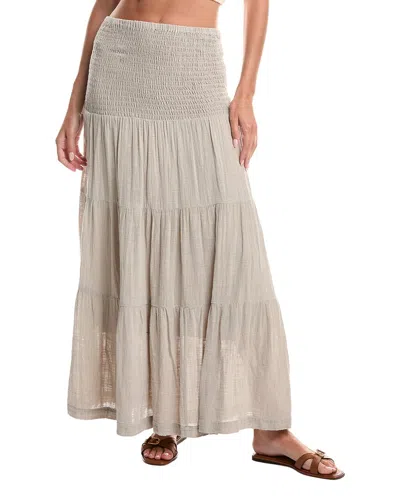 Xcvi Paigene Gauze Midi Skirt In Neutral