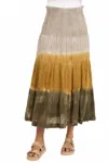 Xcvi Paigene Tiered Midi Skirt In Ombre Voyage In Multi