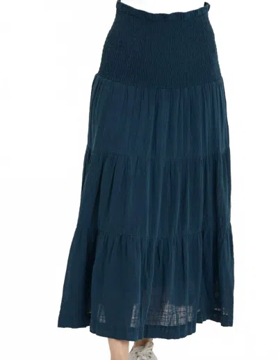 Xcvi Paigene Tiered Skirt In Abyss Pigment In Blue