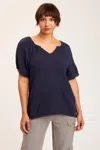 Xcvi Pearl Top In Blue