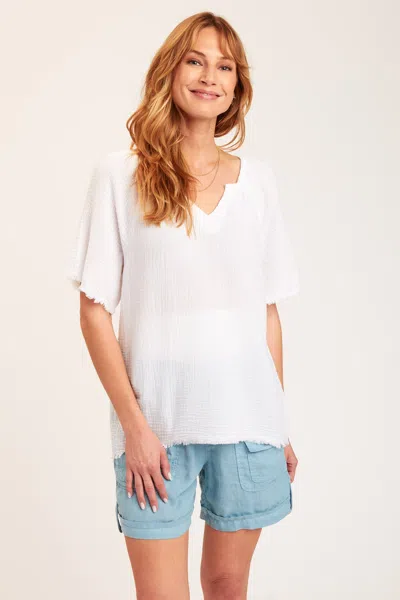 Xcvi Pearl Top In White