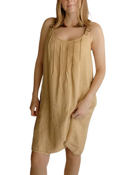 Xcvi Pilar Tank Dress In Yellowed Khaki In Multi