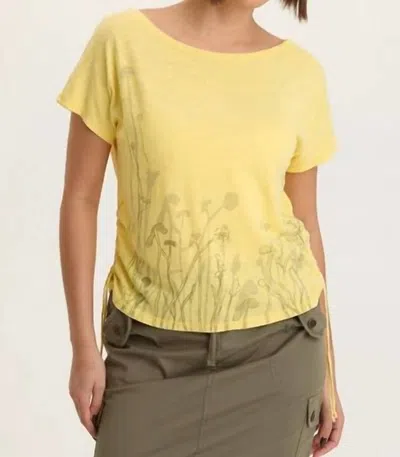 Xcvi Printed Cohn Jersey Boatneck Tee In Squash Blossom In Multi