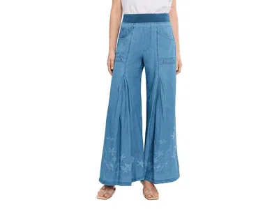 Xcvi Printed Jerona Wide Leg In Blue