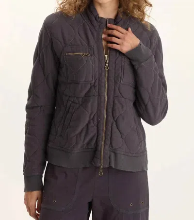 Xcvi Quilted Bomber Jacket In Black In Transparent