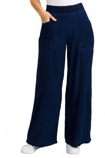 Xcvi Ralston Wide Leg Pants In Sluice Wash In Blue