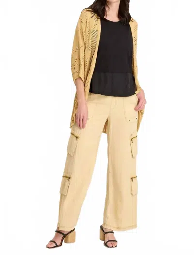 Xcvi Redford Open Front Cardigan In Raffia In Grey