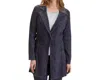 Xcvi Rhodora Long Blazer In True Navy Acid Wash