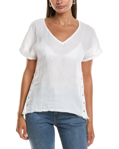Xcvi Rian Linen Top In White