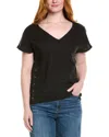 Xcvi Rian Linen Top In Black