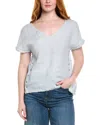 Xcvi Rian Linen Top In Blue
