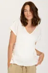 Xcvi Rian Top In Muted Primrose In Beige