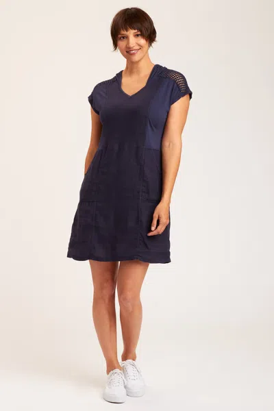 Xcvi Robson Hooded Dress In Blue