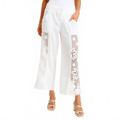 Xcvi Rokel Crochet Wide Leg Pant In White