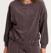 Xcvi Rugby Dottie Sweatshirt In Basalt Pigment In Multi