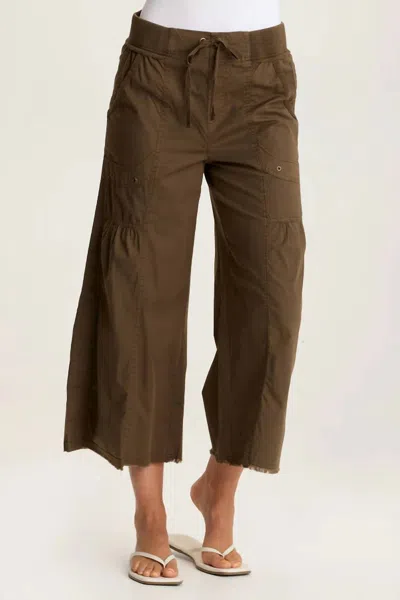 Xcvi Seaver Poplin Crop Pant In Westgate In Brown
