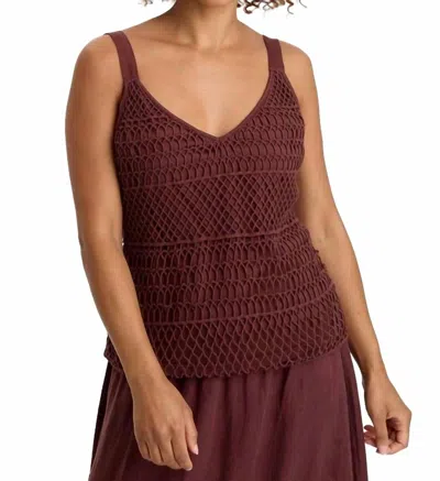 Xcvi Shire Tank Top In Brown In Burgundy