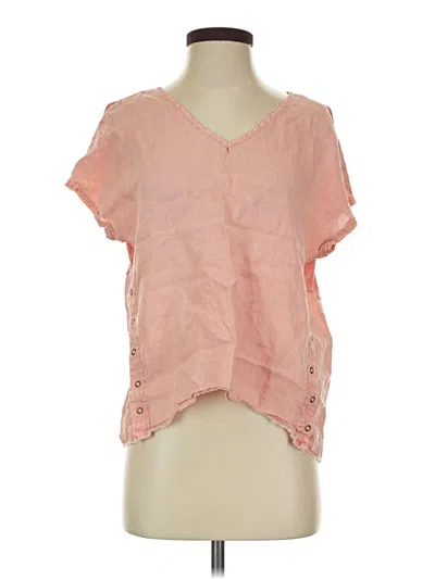 Pre-owned Xcvi Short Sleeve Blouse In Pink
