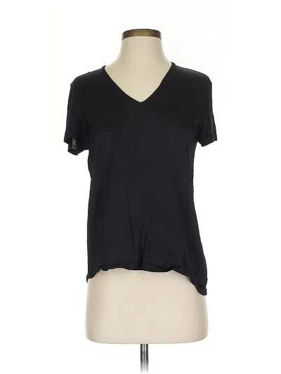 Pre-owned Xcvi Short Sleeve Top Black V Neck Tops